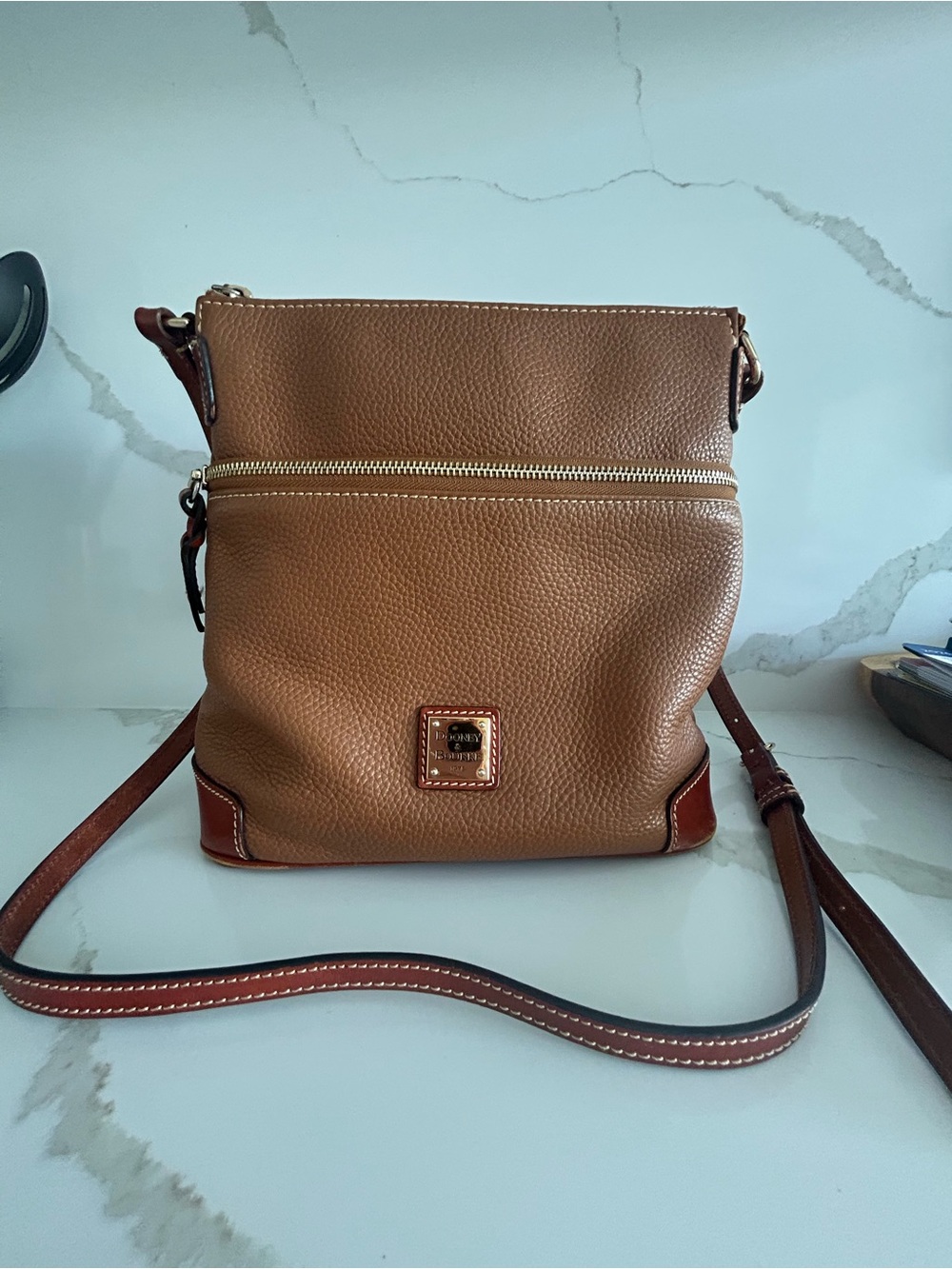 Dooney & Bourke Leather Crossbody with Gold Hardware